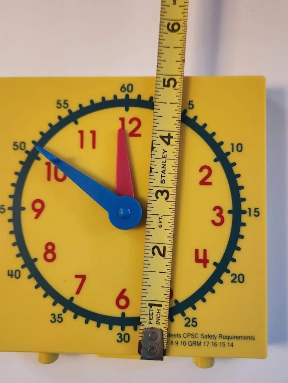 Clock Math Manipulative Teaching Time Plastic Educational Toy Analog Clock Learn
